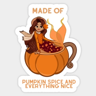 Pumpkin Spice Mermaid Sticker